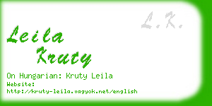 leila kruty business card
